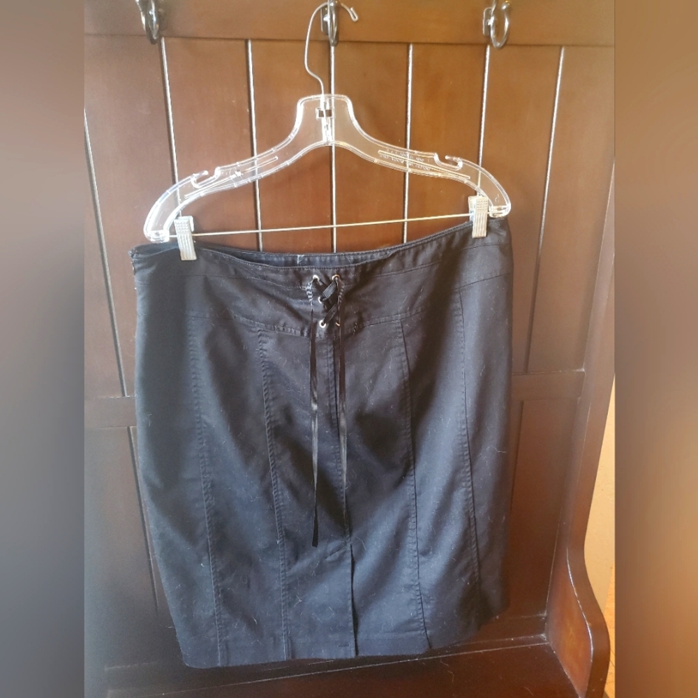AGB Black Lace-up skirt size 14